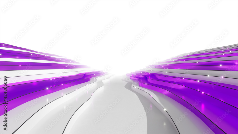 Aufkleber abstract background from a wavy stepped surface. white and purple steps. abstract background for bus