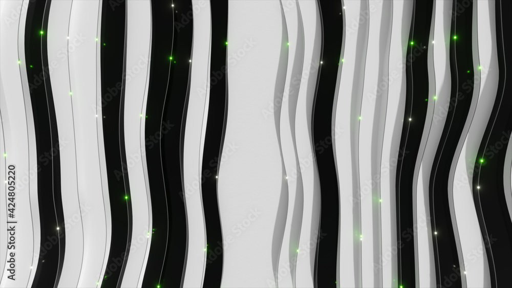 Aufkleber abstract background from a wavy stepped surface. white and black steps. abstract background for busi