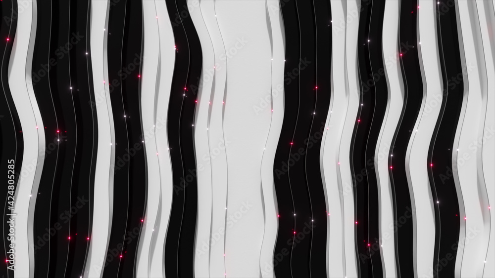 Aufkleber abstract background from a wavy stepped surface. white and black steps. abstract background for busi