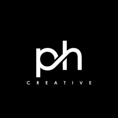 PH Letter Initial Logo Design Template Vector Illustration - obrazy, fototapety, plakaty