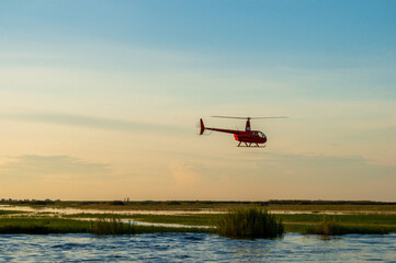 Helicopter Okavango Delta Botswana