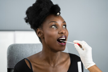 Covid-19 PCR Virus Test With Swab