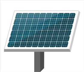 3d illustration of solar cell or Photovoltaics module (PV module, Solar module) isolated on white background. Environmental conservation or energy saving concepts.