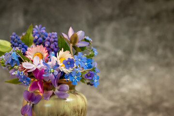 Spring flowers in a vase