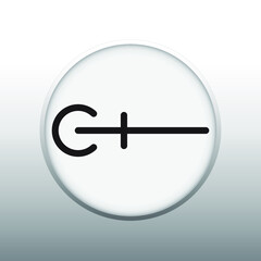 ELBOW 0TURNED DOWN VECTOR SYMBOL OF PUMPING SYSTEM MECHANICAL SYSTEM