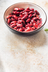 red beans canned healthy meal ketogenic or paleo diet portion on the table top view copy space food background rustic 