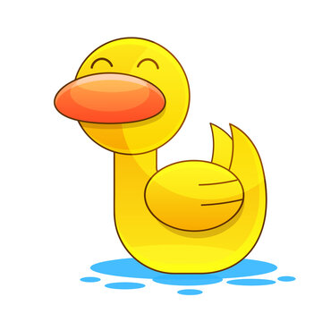 recommend clip art: Cute duck cartoon vector on white background