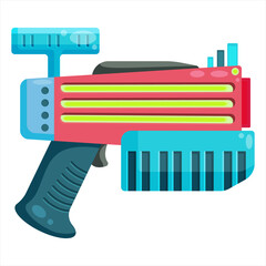 vector clip art blaster. a vivid illustration of an unusual alien weapon. energy weapons for computer games.