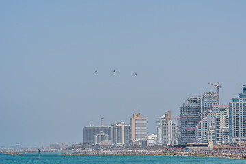 Fototapeta na wymiar Tel-Aviv, the capital of Israel, beach of the Mediterranean sea