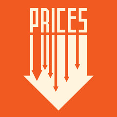 prices are going down - visualized trend illustration