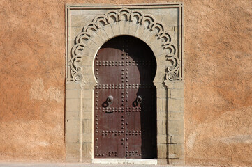 Traditional and artisanal door in Morocco