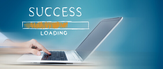 Loading to business growth success concept