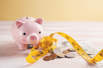 coins with money, and with a centimeter of reconciliation wealth