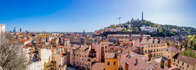 Fototapeta na wymiar Panorama sur la ville de Lyon