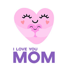 Mother's Day holiday heart in arms