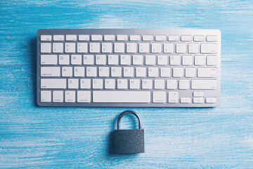 Internet and computer security concept.