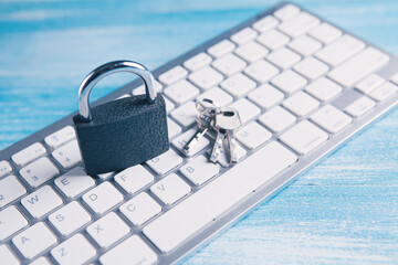 Internet and computer security concept.