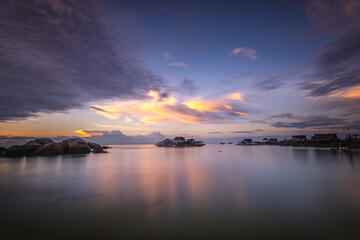 Fototapeta na wymiar Wonderful Sunset at Bintan Island Indonesia