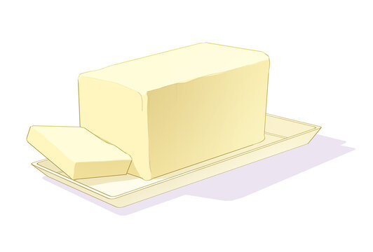 Isolated Butter ingredient 