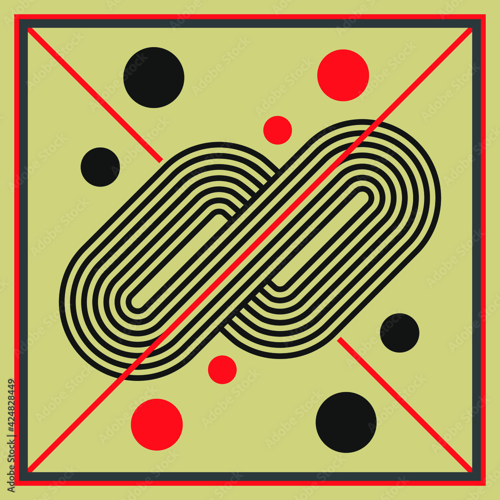 Poster abstract vector modern geometric background with lines. minimalistic style.