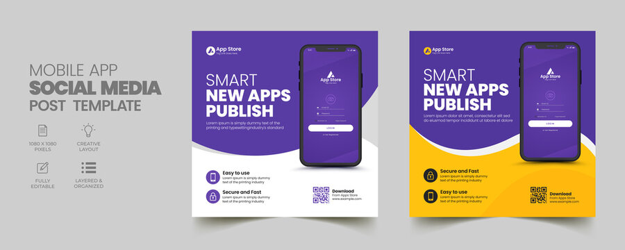 Mobile App Flyer Template Images – Browse 56,256 Stock Photos, Vectors, and  Video | Adobe Stock