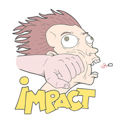 Funny punch face draw
