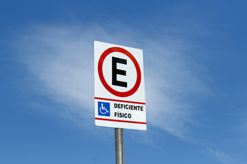 traffic sign parking allowed for disabled