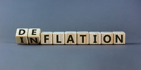 Inflation or deflation symbol. Turned cubes and changed the word inflation to deflation. Beautiful...
