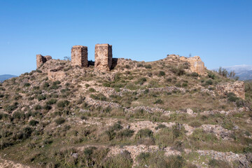 ruinas del castillo de Zalia en la provincia de Málaga, Andalucía
