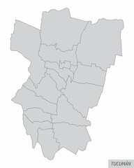 Tucuman province administrative map