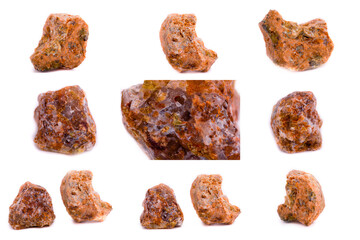 Collection of stone mineral Opal