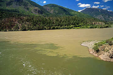 Fraser River mixing with Thompson river near to Lytton 