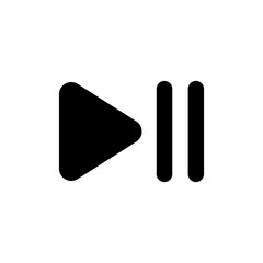 Play and pause icon design on white background