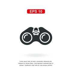 web icon binoculars sign isolated on white background. Simple vector illustration.