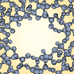 Chemical structure. Vector drawing