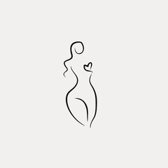 illustration of a woman logo design