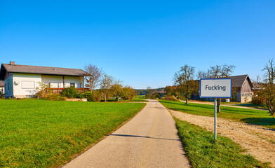 The village of Fucking, Austria