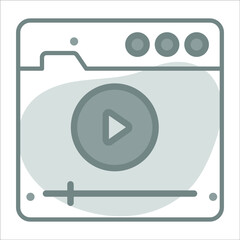 online streaming icon with background modern illustration