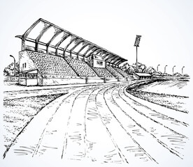 Small Stadium. Vector sketch