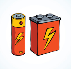 Battery. Vector drawing