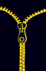 Zipper. Vector drawing