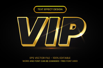 Editable text effect gold style, vip text.