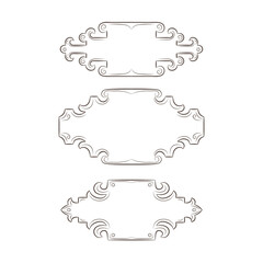 Set of vintage banners isolated on white background