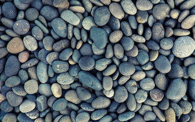 transparent lake floor with beautiful stones