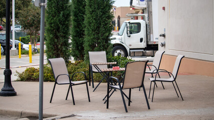 outdoor seating area for a restaurant 