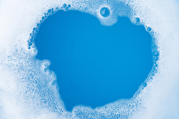 Frame made of detergent foam bubble.