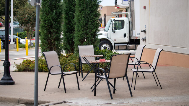 Outdoor Seating Area For A Restaurant 