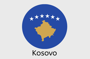 Kosovo country flag icon, Kosovan flag vector illustration, Kosovar, Europe