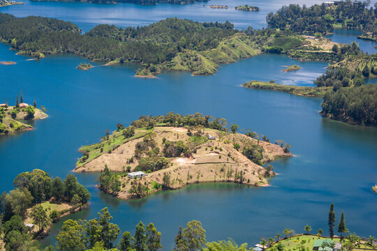 Landscape of the reservoir of Peñol and Guatapé located in Antioquia (Colombia) © alexander