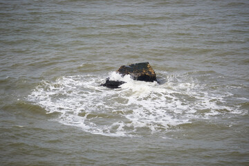 Fototapeta premium The remains of the cliff Skareklit at Bulbjerg at the north sea coast of Denmark